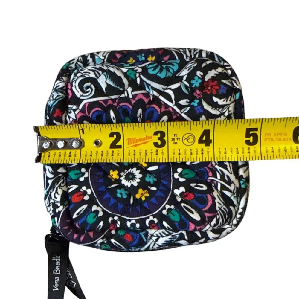 Vera Bradley STAINED GLASS MEDALLION Double Compartment Jewelry Zip Bag
